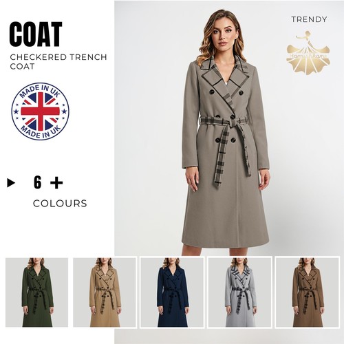 Ladies wool trench coat - ladies,