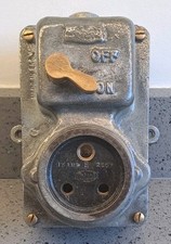 Large Heavy Duty Vintage Factory Industrial Light Switch Socket Industrial