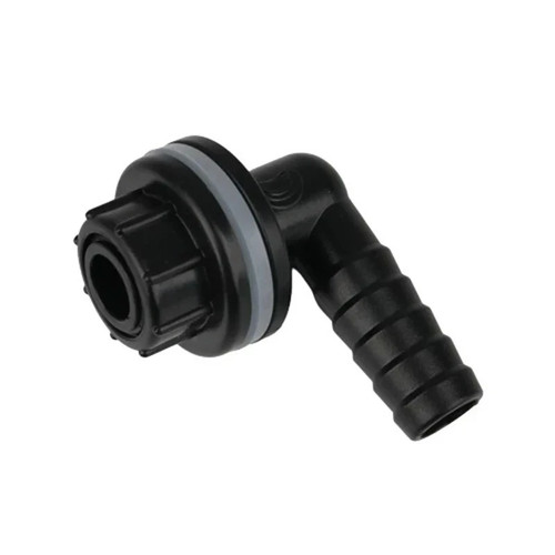 Black elbow connector - black, water
