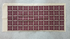 Vintage Palestinian Embroidered Canvas/Cloth/Table Mat, Red, 38x17.5 inches