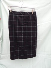 Ladies Plaid Tweed Skirt Black