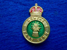 WWII WOMENS LAND ARMY ENAMEL & GILDING METAL CAP BADGE, REPRODUCTION