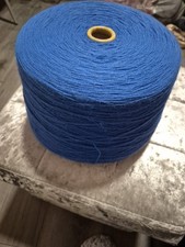 Blue Fine Yarn On Cone 1100g