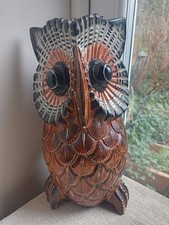 Large Owl Figure Wooden Hand