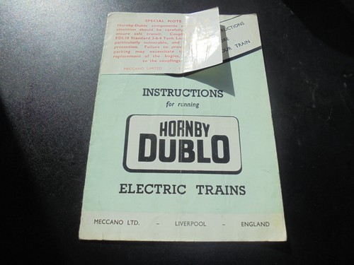 Hornby dublo instructions for - hornby,