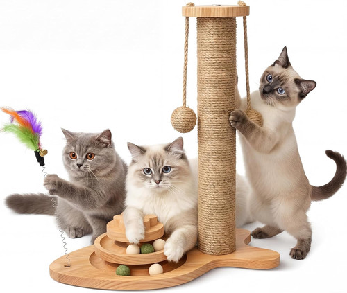 Wooden cat scratching - wooden,