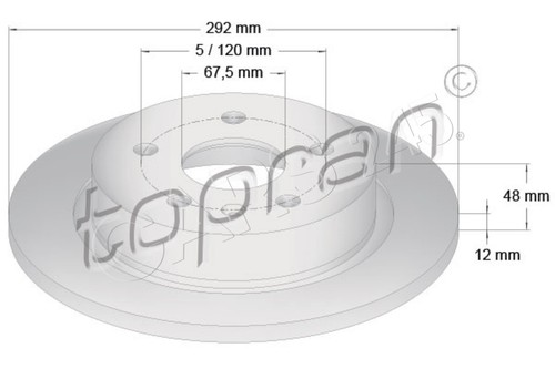 Brake disc rear axle for - , opel