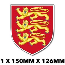 Royal Arms of England 3 Lions UK British Gloss Vinyl Sticker car van S473/A