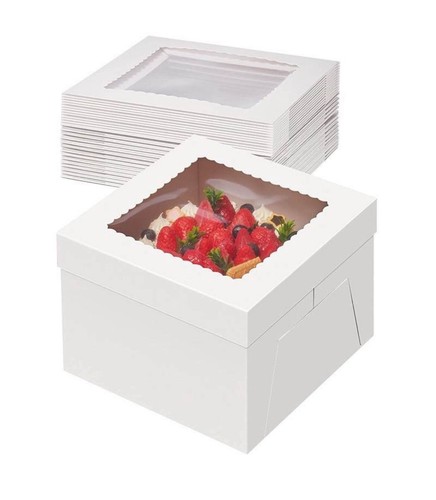 White cake boxes with - a, window