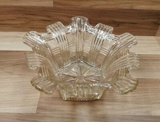 Sowerby Art Deco Pentagonal Tinted Pressed Flint Glass Bowl