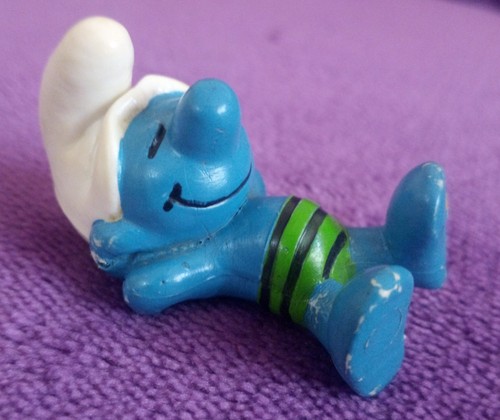 Sunbather smurf figure - sunbather,