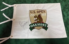 Ángel Cabrera Winner Signed 2007 US Open at Oakmont Golf Pin Flag + Dealer COA