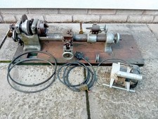 Metal working lathe with motor,  untested.
