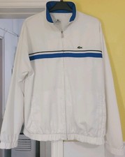 Mens Lacoste Vintage Size 7 XXL White Tracksuit Top