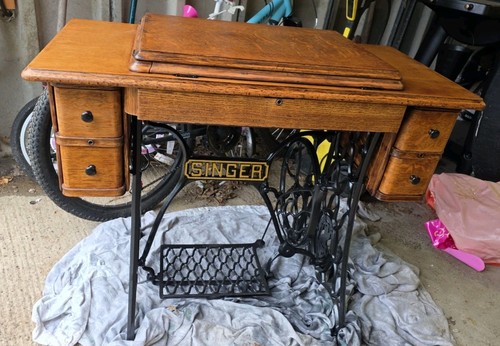 Antique singer treadle sewing - antique,