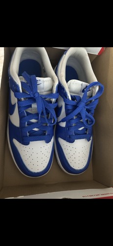 Blue and white nike dunk - white, youth