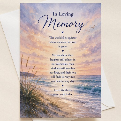 Loving memory card sympathy - loving,