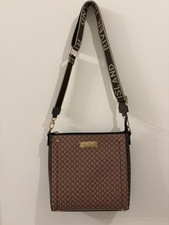 River Island Brown And Tan Monogram Ri Patterned Handbag