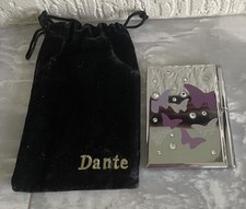 Dante Butterfly Mirror Metal Notepad & Pen Set Crystals Compact Glamour Handbag 