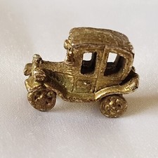 Carriage / Car ~ Dolls House Miniature ~ Brass ~ 1.7cm Tall ~ Vintage