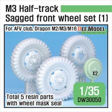 US M2/M3 Half-Track Sagged Front Wheel set 1 (for AFV), DEF Model DW30050 , 1/35