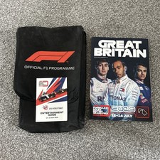 Silverstone British Grand Prix 2019 F1 Formula One Programme, Dust Bag & Guide