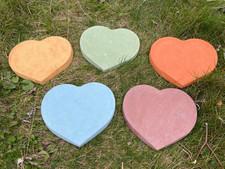 5 heart shaped small stepping