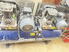 Snap on 250 Ltrs 35 Cfm Tandem Air Compressor.2x 4hp 2800 RPM Brand New 3 Phase