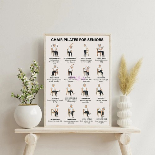 Chair pilates training - chair, print