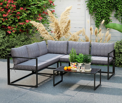 Metal garden furniture set - metal,