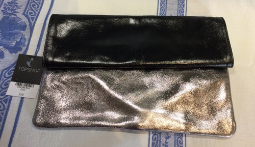 Bnwt topshop leather clutch - bnwt,