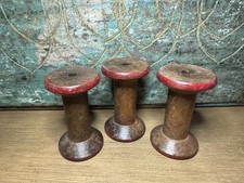 3 Vintage Wooden Industrial