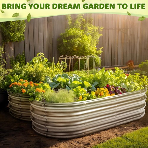 Garden metal raised - metal,