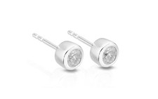 Silver Diamond Earrings