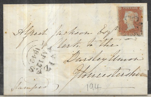 Queen victoria 1841 red - 1841, 1d
