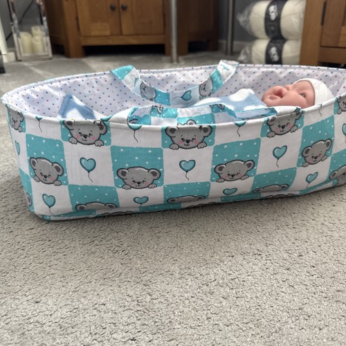 Handmade doll carry cot with