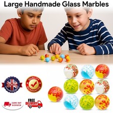 10x Large Jumbo Glass Marbles