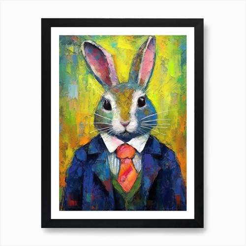 Cute fashionable rabbit - fashionable,