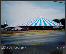 canvas and metal pole event