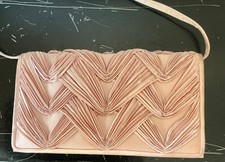Debut Salmon Pink Satin Clutch