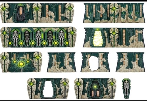 Full set necron walls terrain - set,