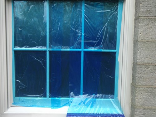 Blue window and glass - window,