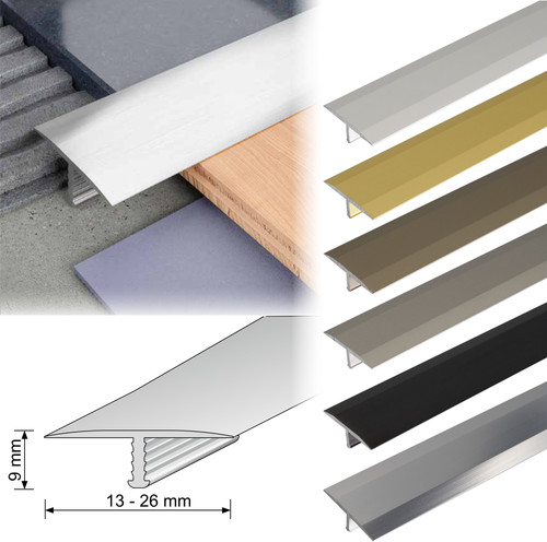 Aluminium bar threshold trim - t,