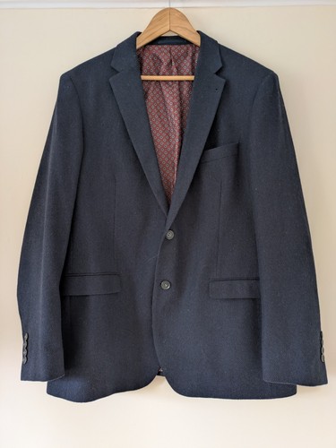 Mens navy blue herringbone - mens,