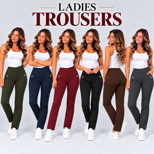 Ladies stretch trousers - trousers, slim