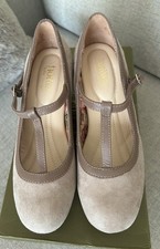 Hotter MJ Vintage Style Shoes Size 4.5 Flint/cinder Suede Leather Michelle Dance