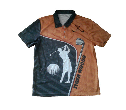 Mens tiger woods themed polo - themed,