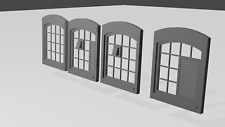 1/18 warehouse or garage windows for diorama UNPAINTED