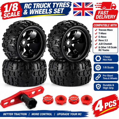 4pcs 17mm hex truck tires - hex,