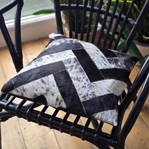 Cowhide pillow cover natural - pillow,